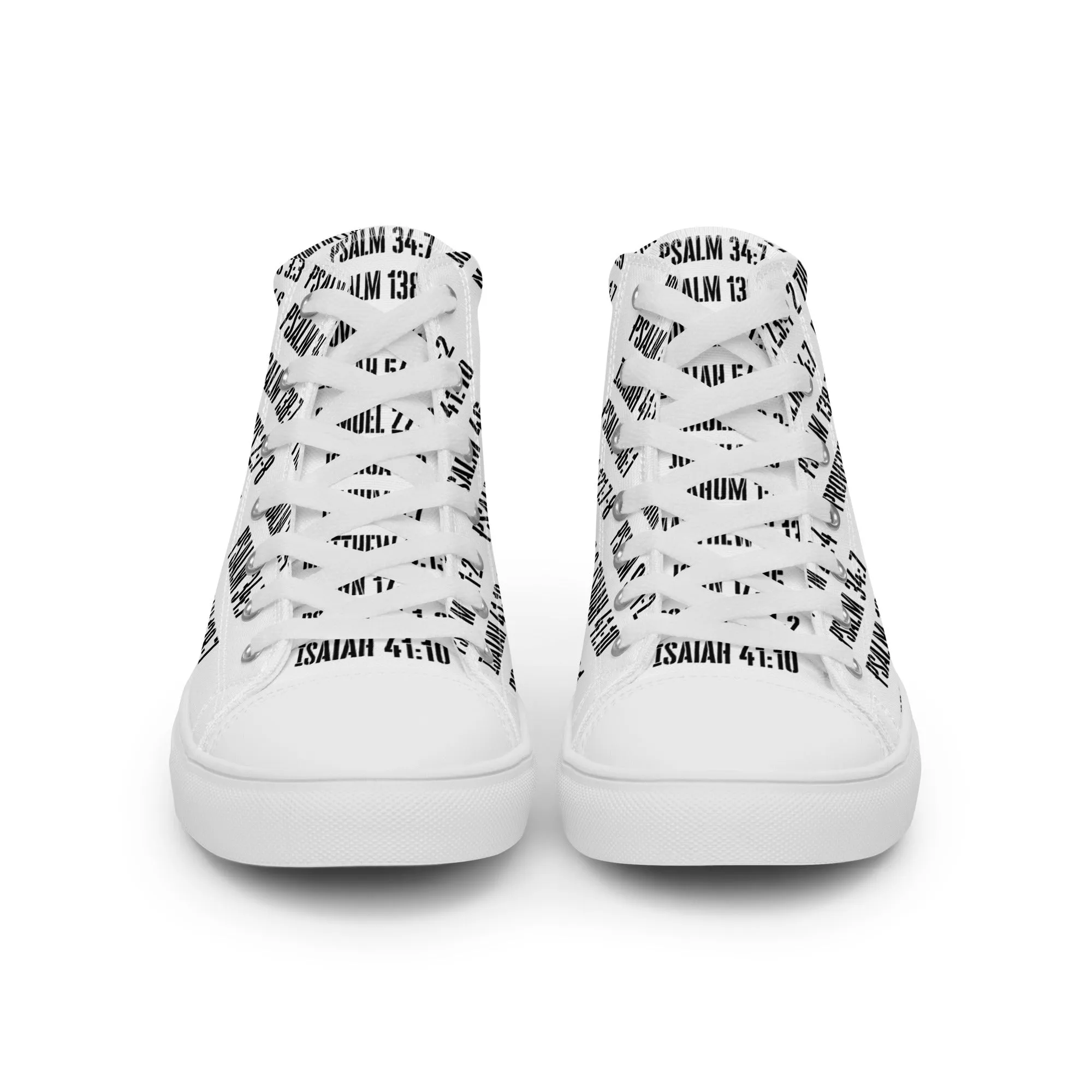 Bible Verses of Protection Over You, Men’s high top canvas shoes