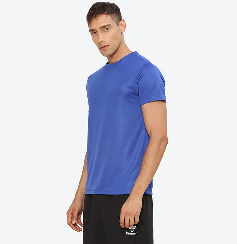 Budoc Round Neck Half Sleeve Solid Regular fit Polyester T-shirt for Men Comfortable Breathable Fabric Stretchable for Everyday Use Ideal for Yoga Training Gym Running or Performance