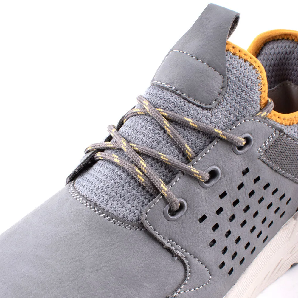 camel active Microfibre Comfortable Sneakers Men Grey NIMBUS 822407-WA1SVC-12 GREY