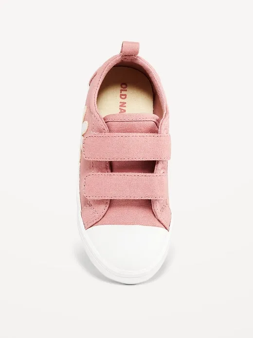 Canvas Double Secure-Strap Sneakers for Toddler Girls