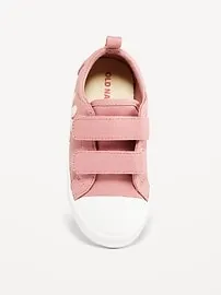 Canvas Double Secure-Strap Sneakers for Toddler Girls