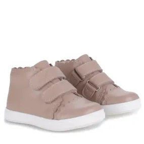 Emel Stone Taupe Velcro Toddler Sneaker 2671