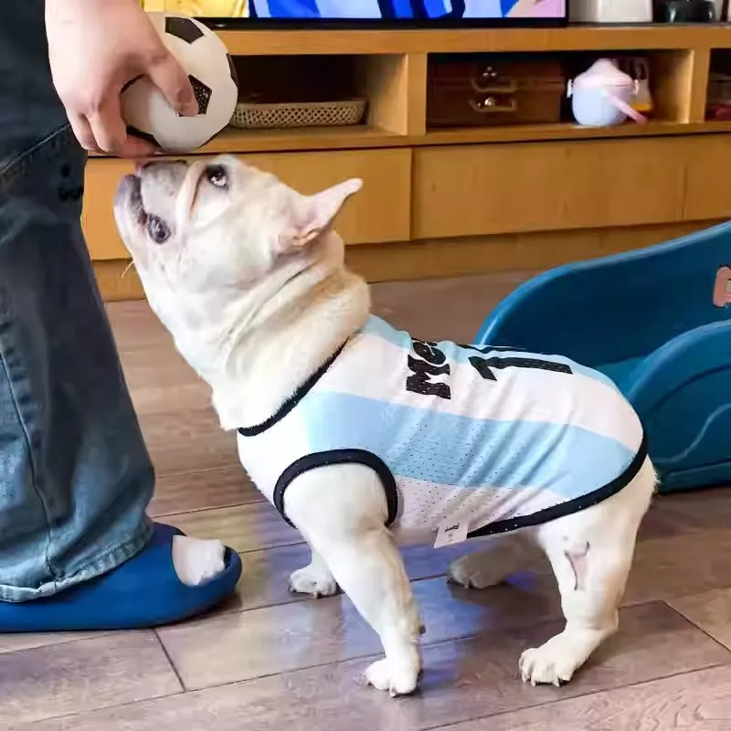 Frenchie Sports Jersey Lightweight Breathable Mesh Vest for Dogs