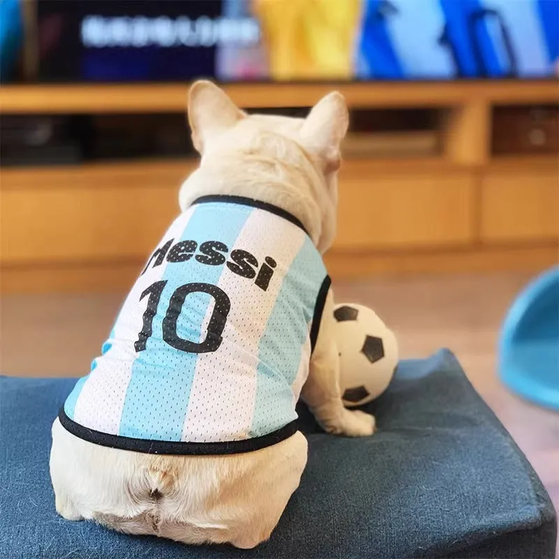 Frenchie Sports Jersey Lightweight Breathable Mesh Vest for Dogs