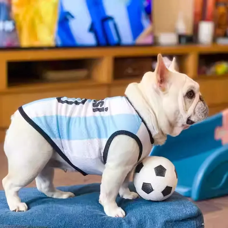 Frenchie Sports Jersey Lightweight Breathable Mesh Vest for Dogs
