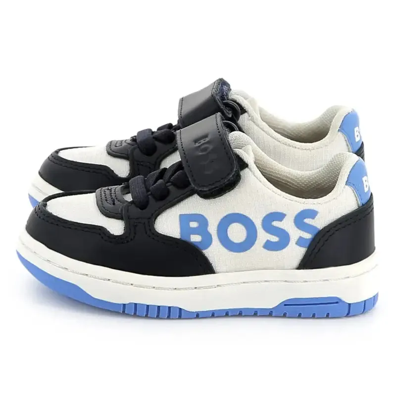 Hugo Boss Blue Combo Velcro Sneaker J52160