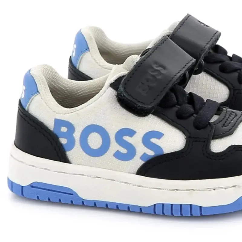 Hugo Boss Blue Combo Velcro Sneaker J52160