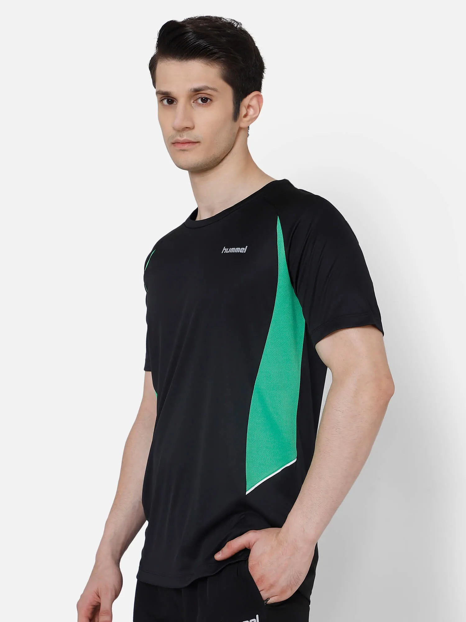 Kemper Round Neck Half Sleeve Solid Regular fit Polyester T-shirt for Men Comfortable Breathable Fabric Stretchable for Everyday Use Ideal for Yoga Training Gym Running or Performance