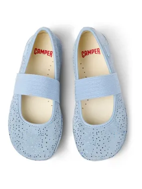 Kids Girl Polka Dots Flat,Light Blue