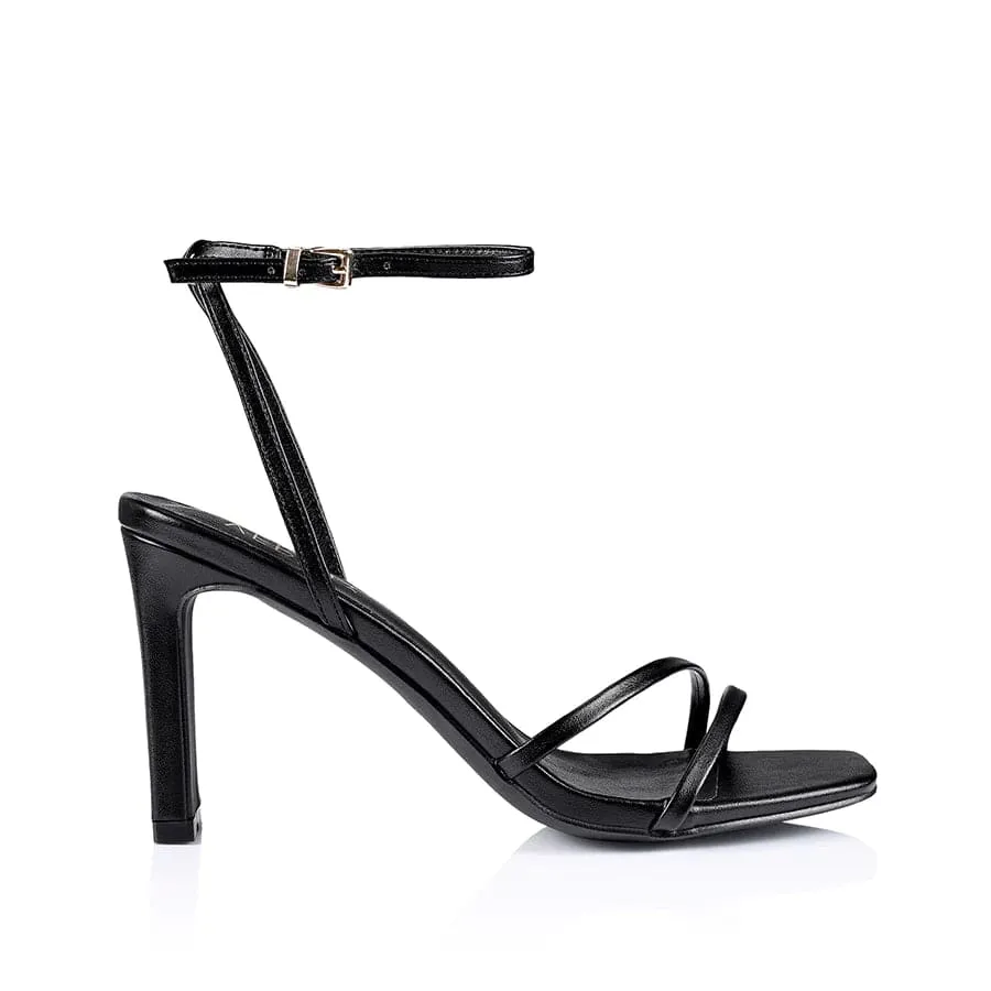 Kimmy Slim Strappy Heels- Black
