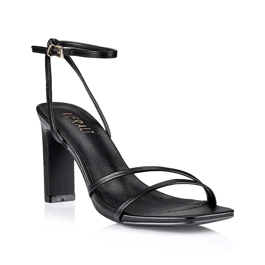 Kimmy Slim Strappy Heels- Black