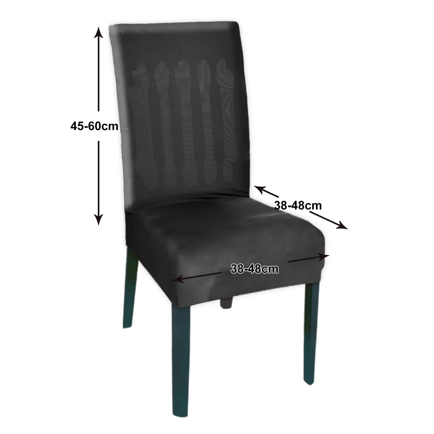Kuber Industries Elastic Stretchable Polyster Chair Cover for Home, Office, Hotels, Wedding Banquet- Pack of 2 (Black)-50KM0969
