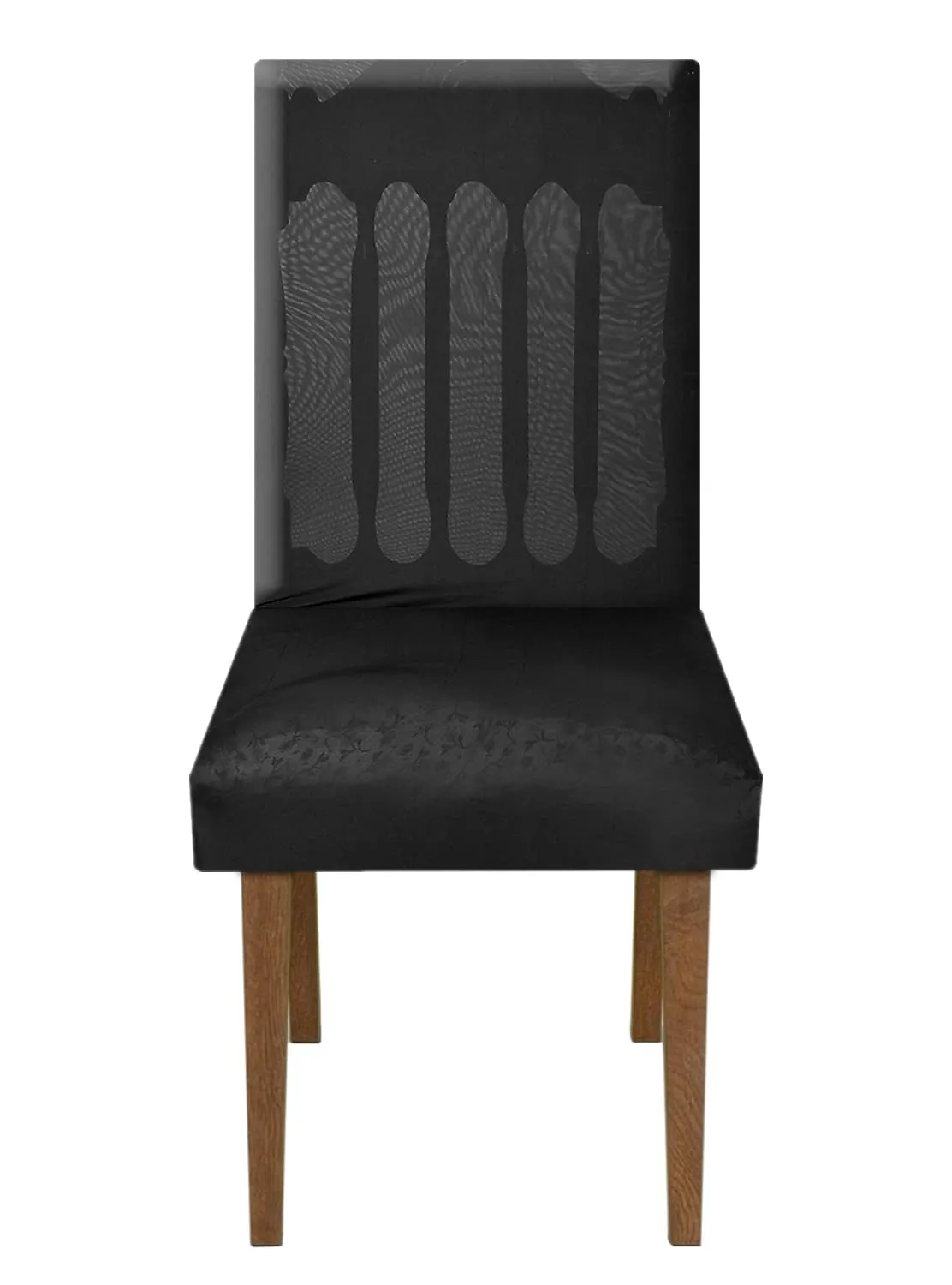 Kuber Industries Elastic Stretchable Polyster Chair Cover for Home, Office, Hotels, Wedding Banquet- Pack of 2 (Black)-50KM0969