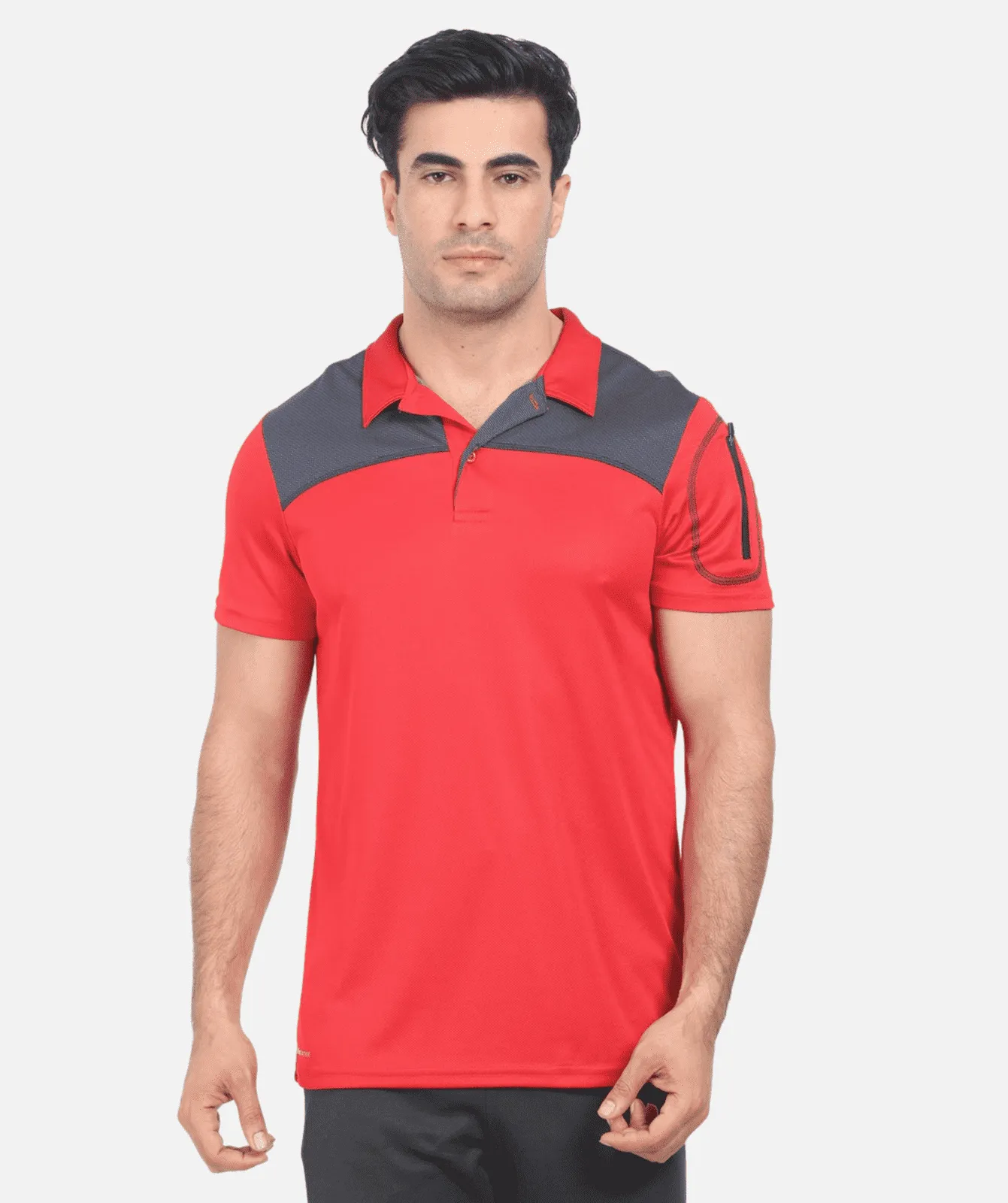 Men's T-Shirt with Collar | Dry-Mesh | Sleeve Pocket | Aero Flow TPK117