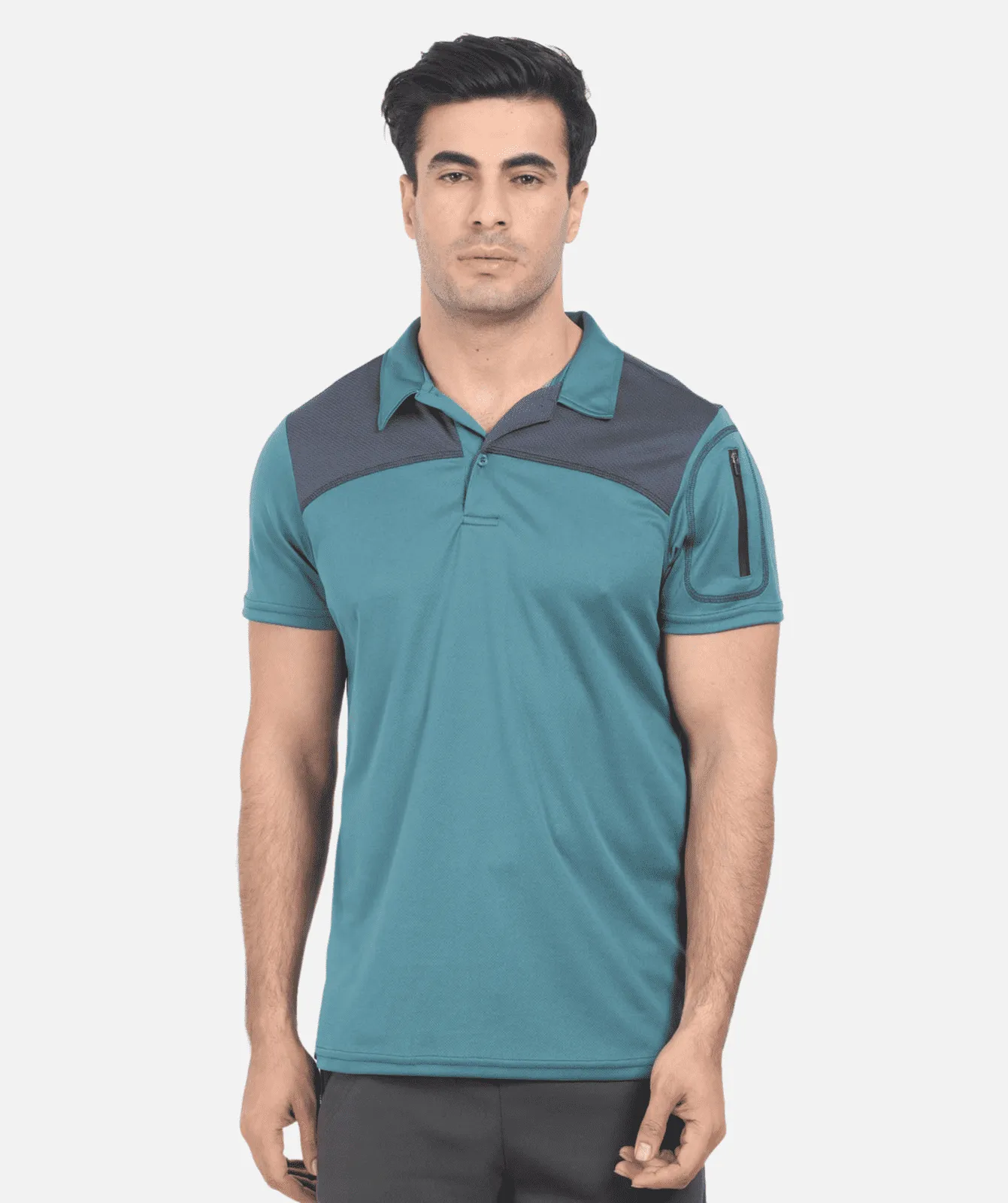 Men's T-Shirt with Collar | Dry-Mesh | Sleeve Pocket | Aero Flow TPK117