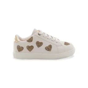 Mini Laney Love Sneaker - Big Kid Bone Gold