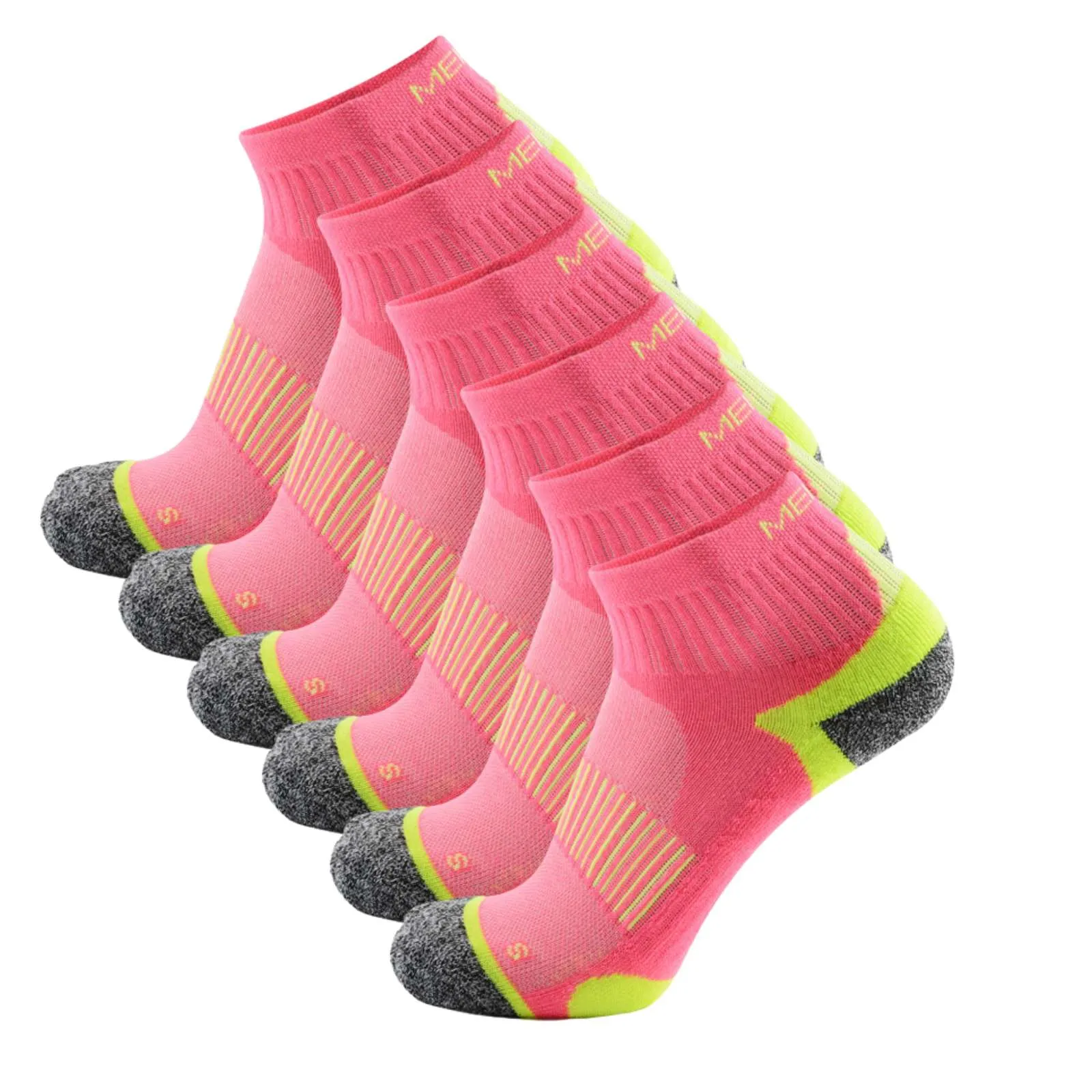 Pantsnsox 6 Pairs Anti-blister Ankle Athletic Half Cushioned Socks