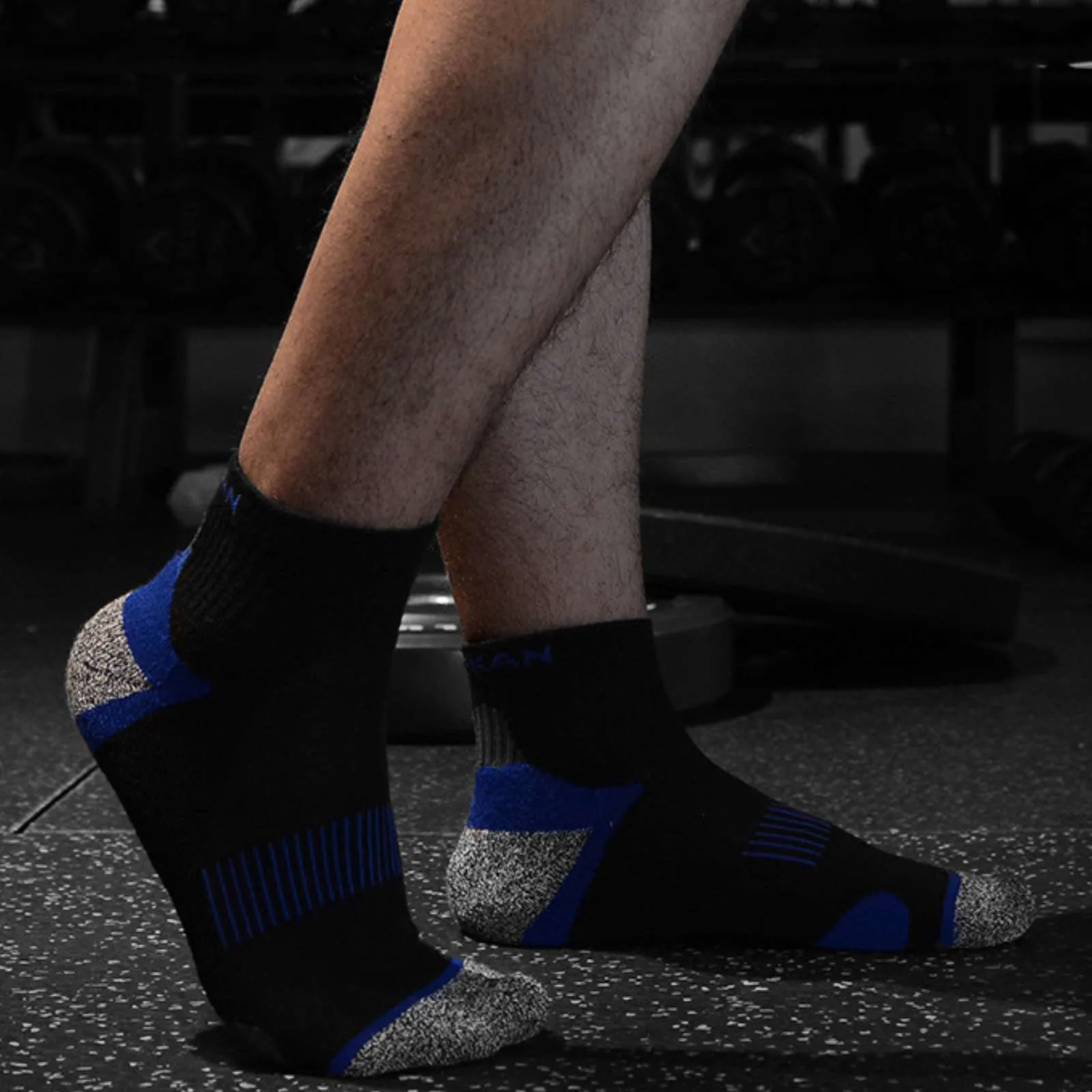 Pantsnsox 6 Pairs Anti-blister Ankle Athletic Half Cushioned Socks