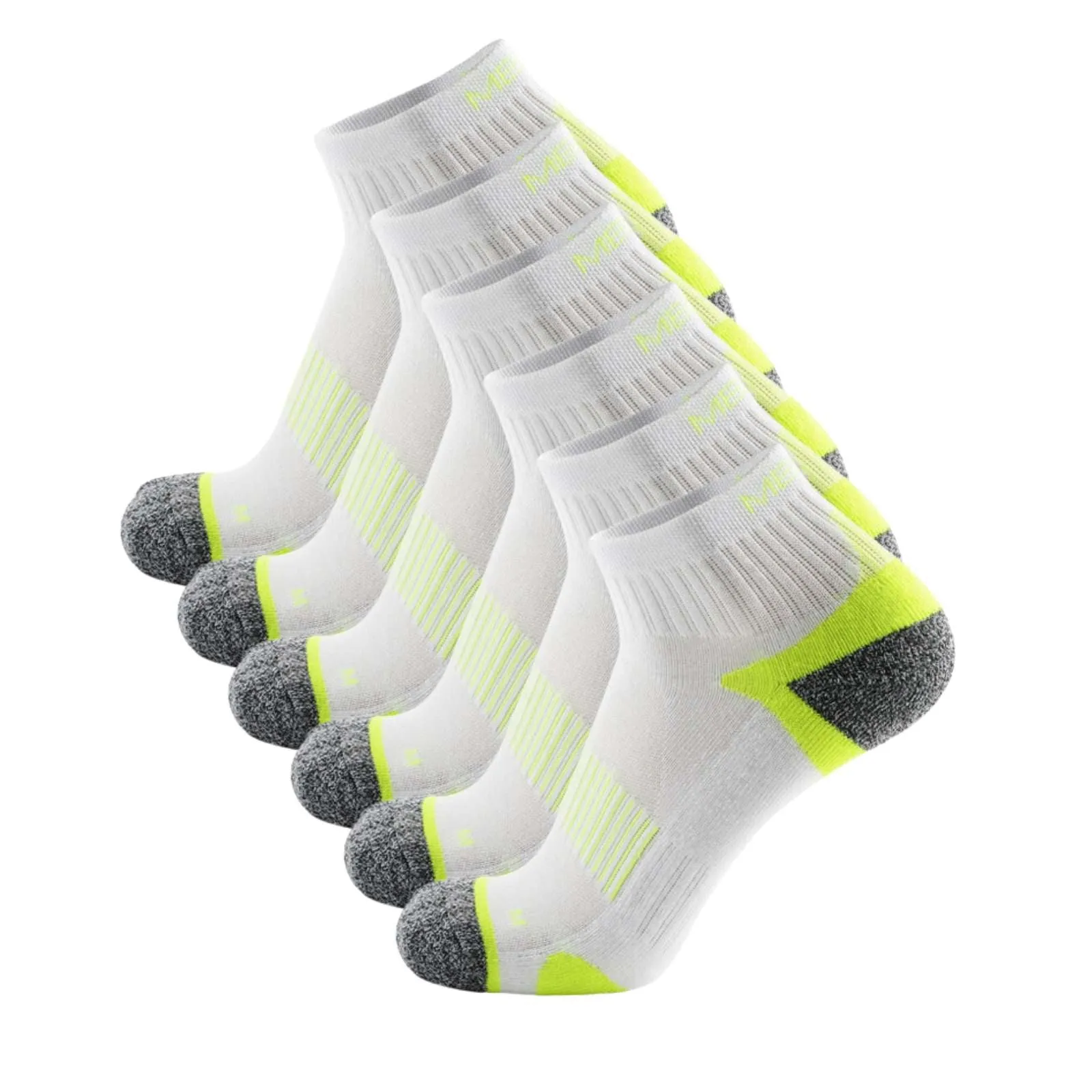 Pantsnsox 6 Pairs Anti-blister Ankle Athletic Half Cushioned Socks
