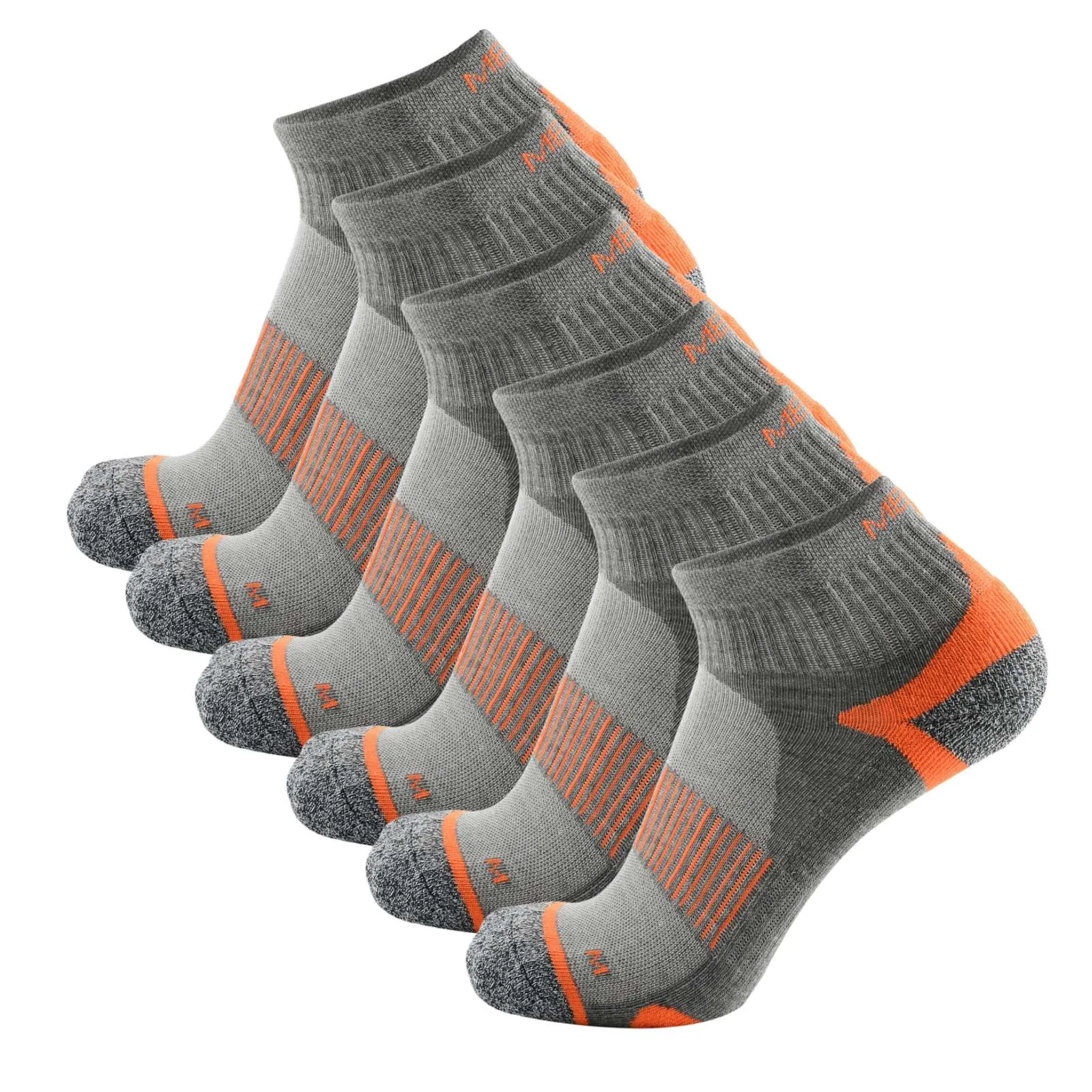 Pantsnsox 6 Pairs Anti-blister Ankle Athletic Half Cushioned Socks