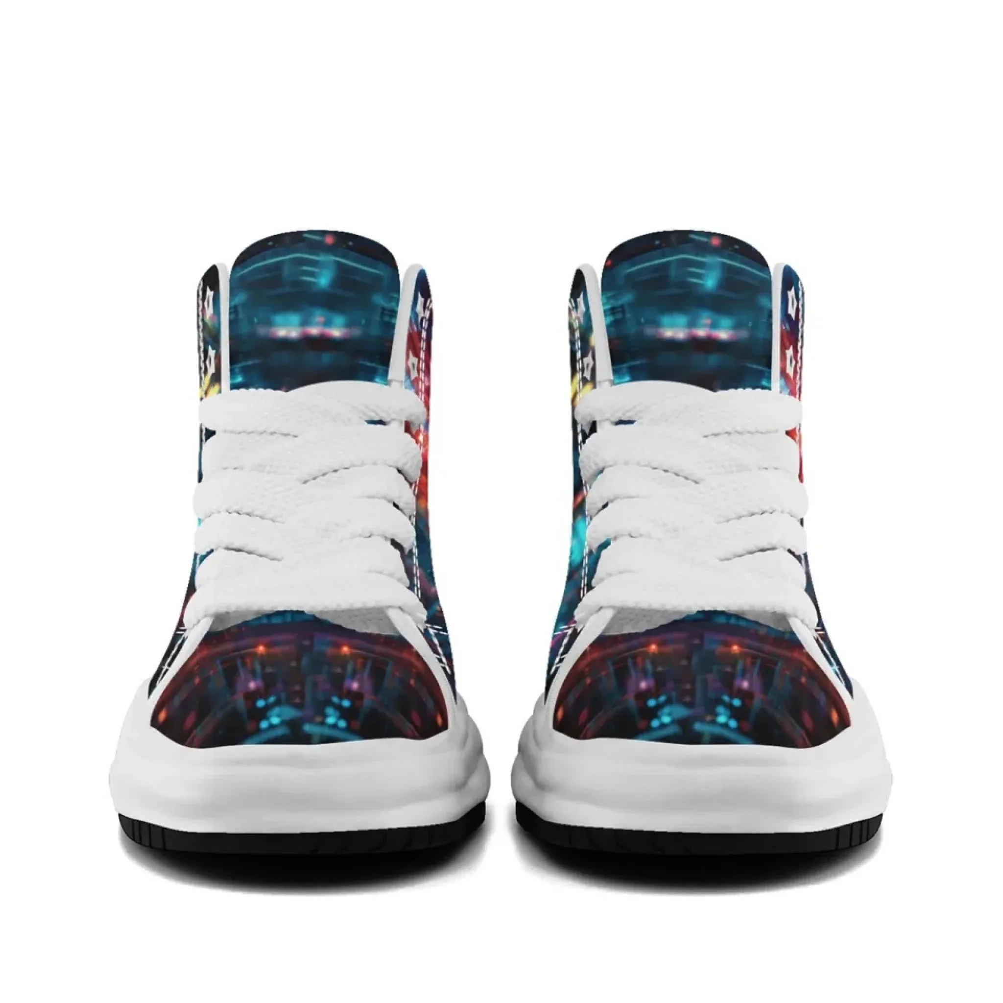 Personalized Trump Sneakers, Custom Canvas  High Top Shoes, Four Leaf Clover Decoration Unisex Shoes