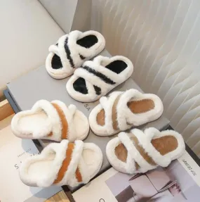 Pre Order Fur Slip ons