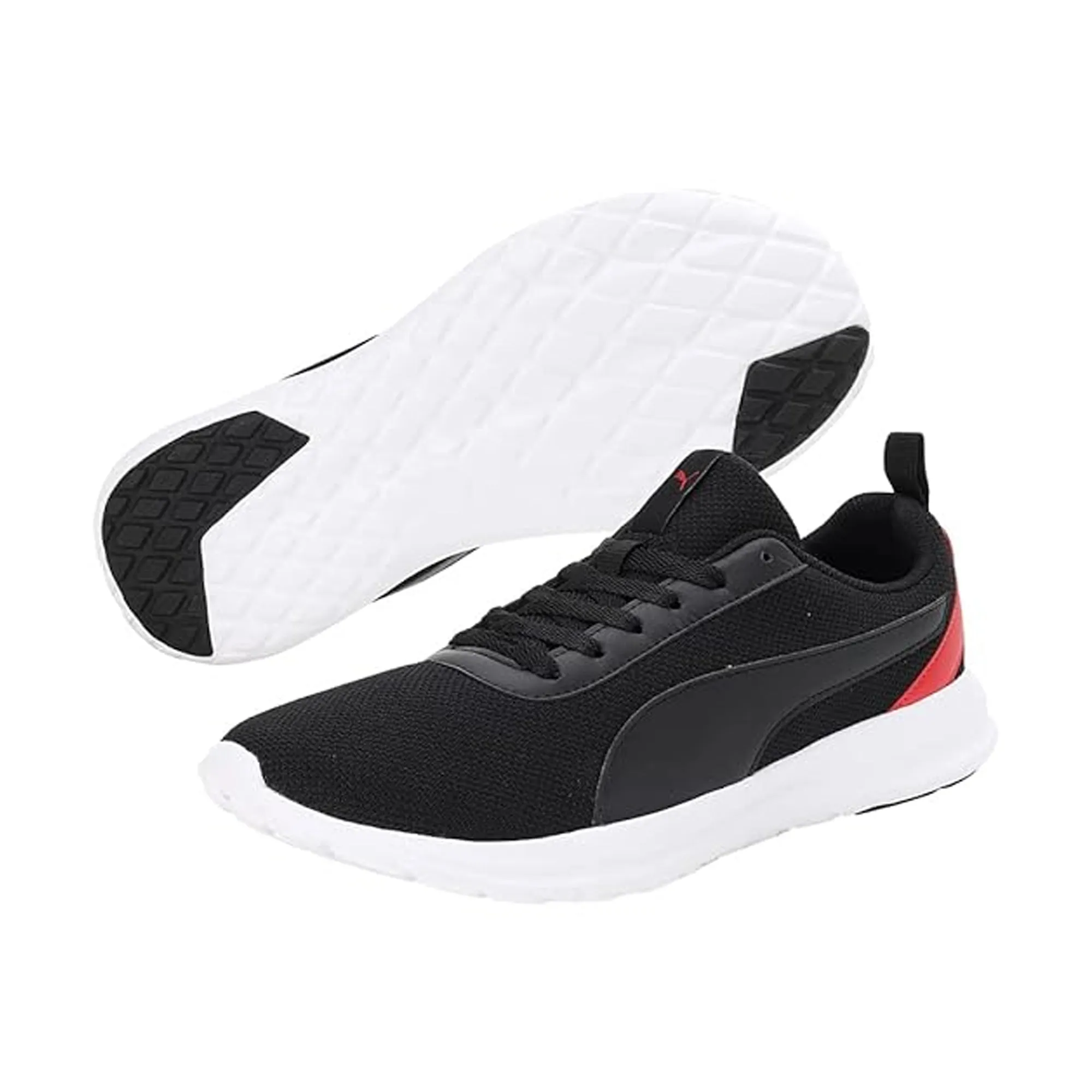 Puma Zelus Men's Sneaker (Black-High Risk Red-White) 39356201