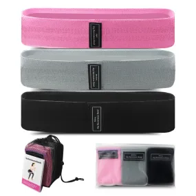 Resistance Bands Set - 3 Pink-Grey-Black