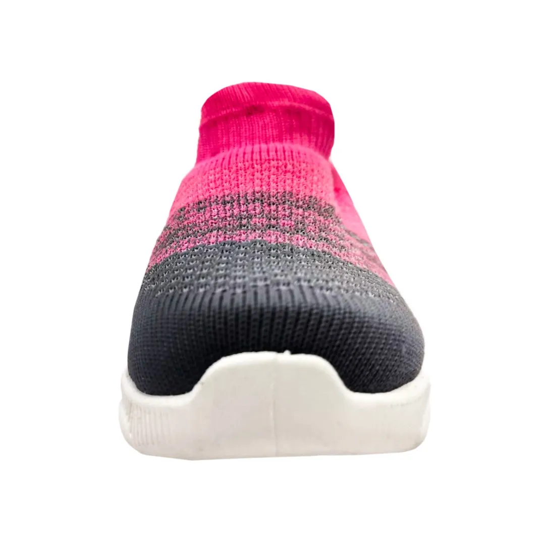 SPLENDOR KNITTED PINK CASUAL SHOES FOR KIDS - PLUTO