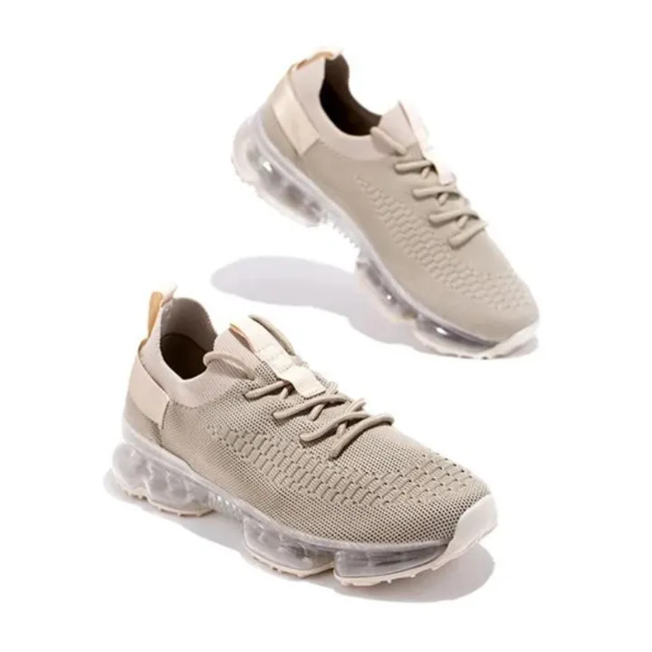 Women Air Cushion Solid/Colorful Soft Transparent Sports Lightweight Breathable Mesh Platform Sneakers
